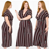 Striped Plus Size Jumpsuit